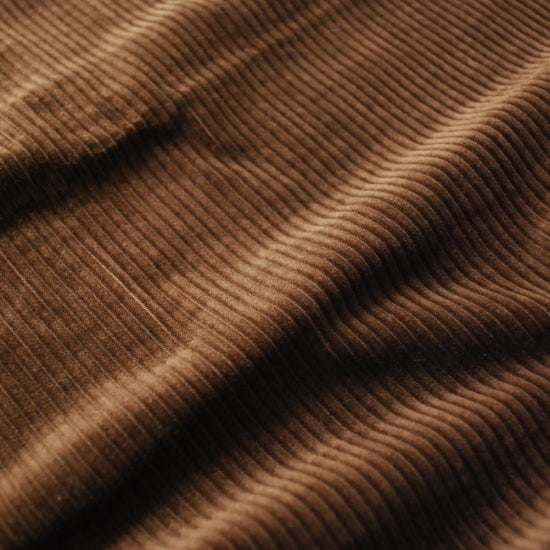 WINDY LADY STOLE / CORDUROY,久留米織 - BROWN / NAVY