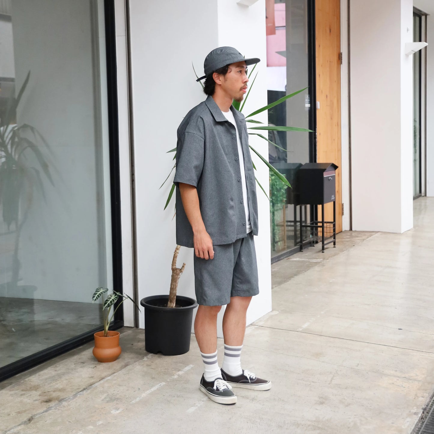 STRECH COOL AIR RELAX TAC SHORTS - CHARCOAL