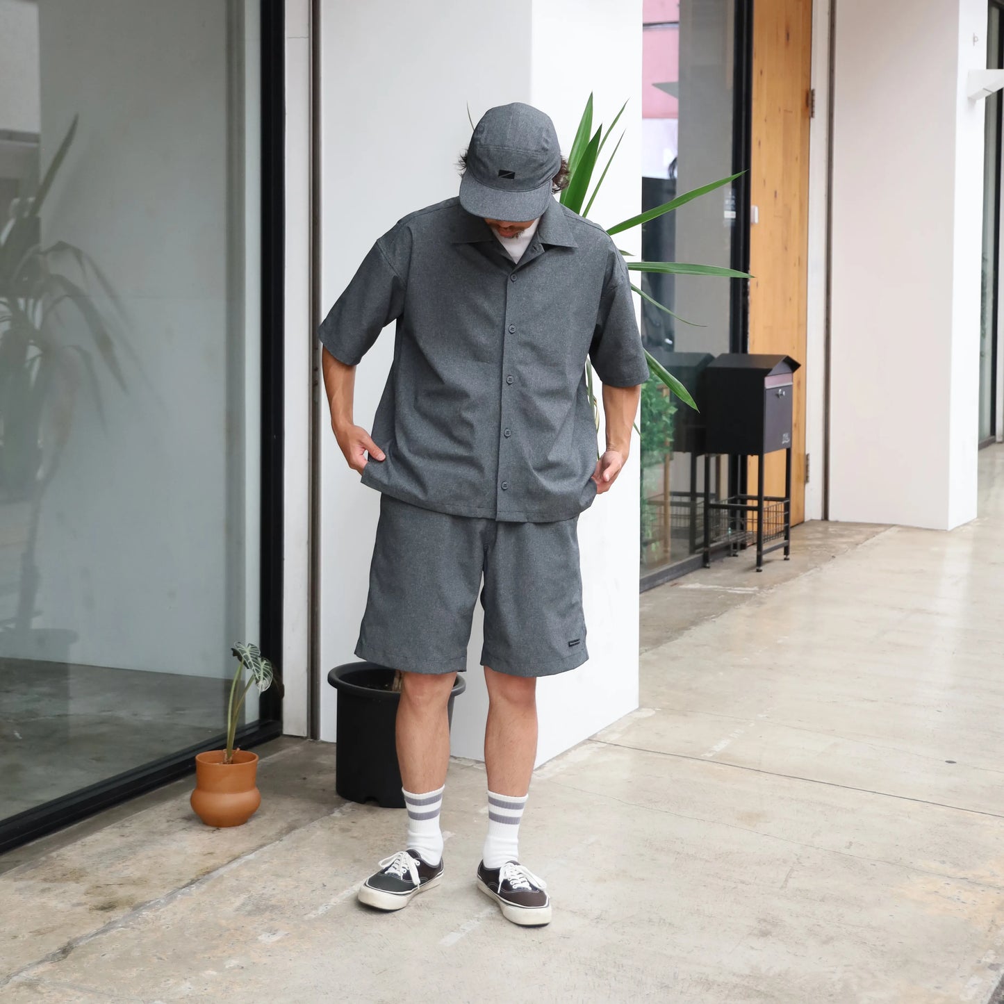 STRECH COOL AIR RELAX TAC SHORTS - CHARCOAL
