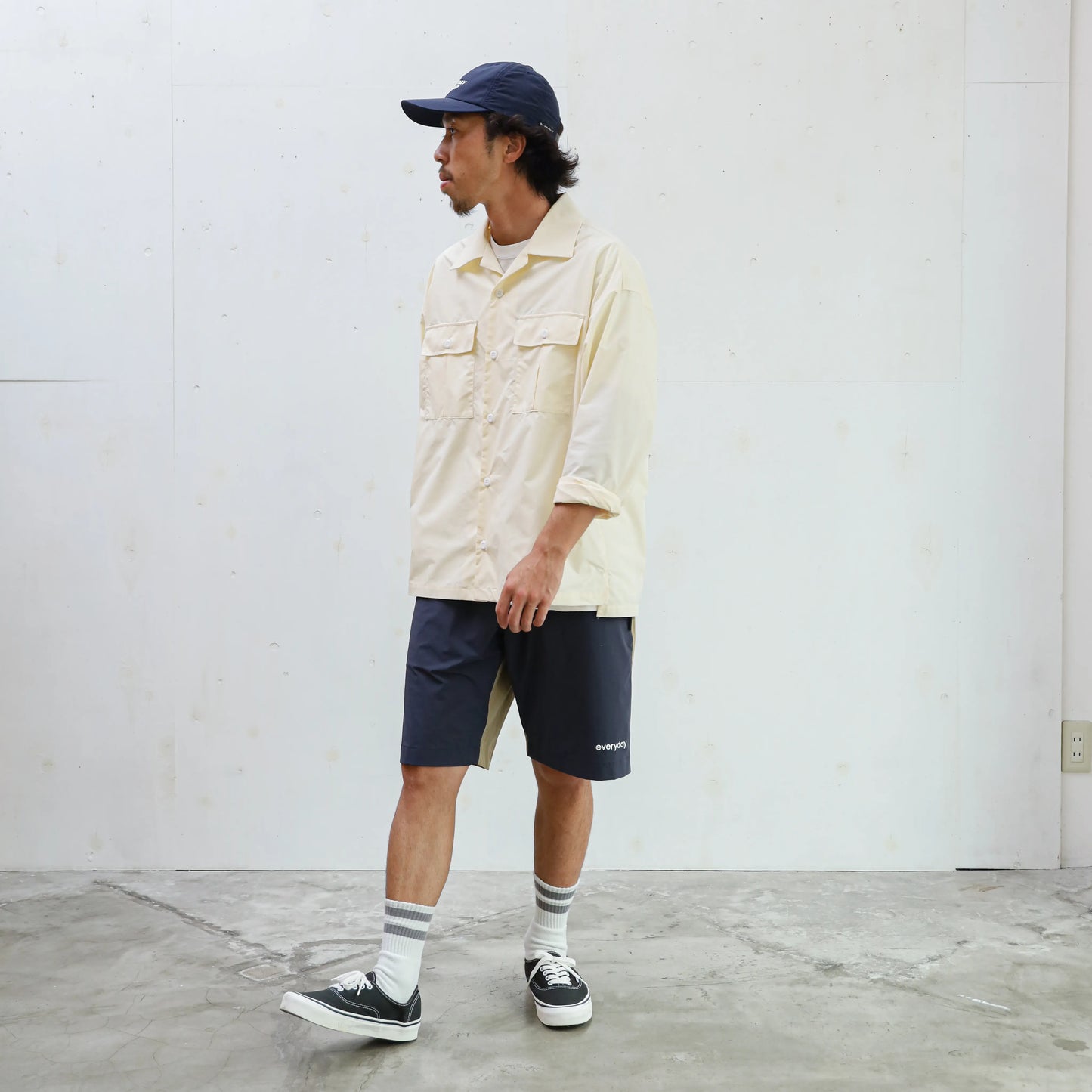 CORDURA 4WAY STRECH 2TONE RELAX TAC SHORTS - NAVY×BEIGE