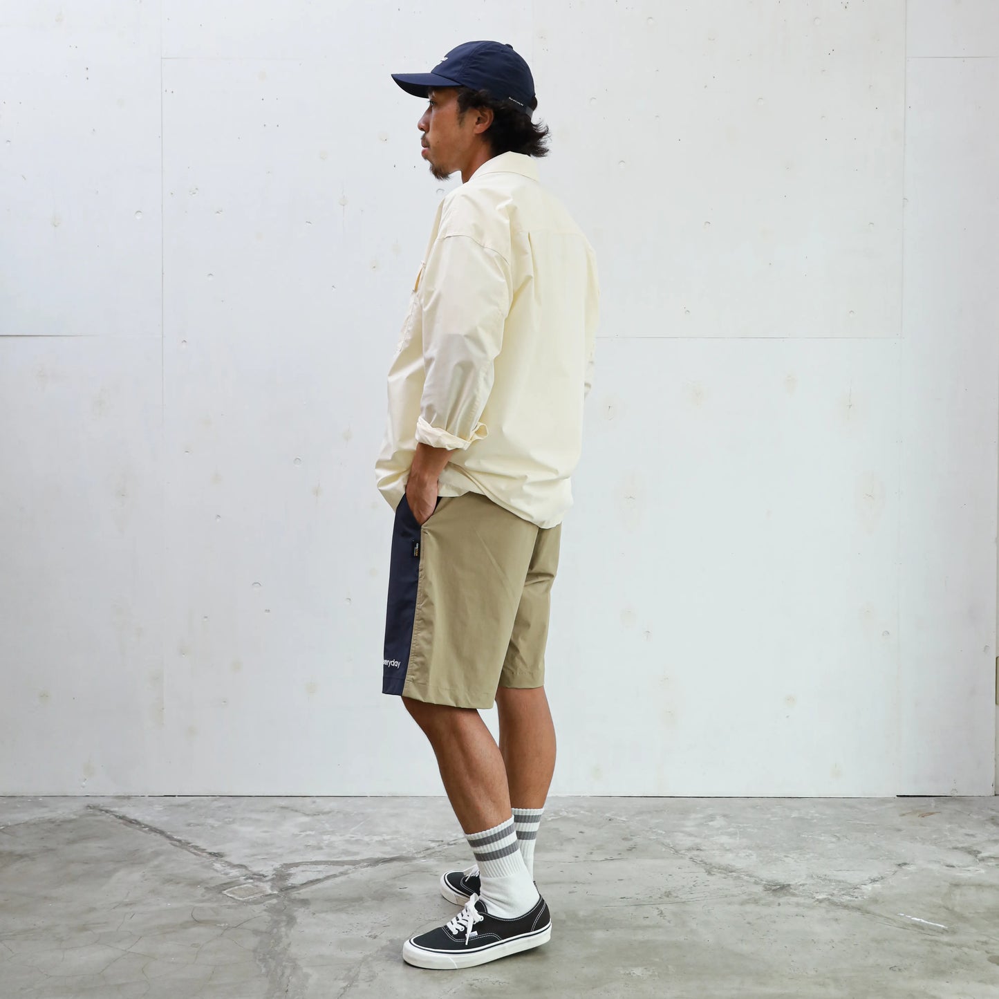 CORDURA 4WAY STRECH 2TONE RELAX TAC SHORTS - NAVY×BEIGE