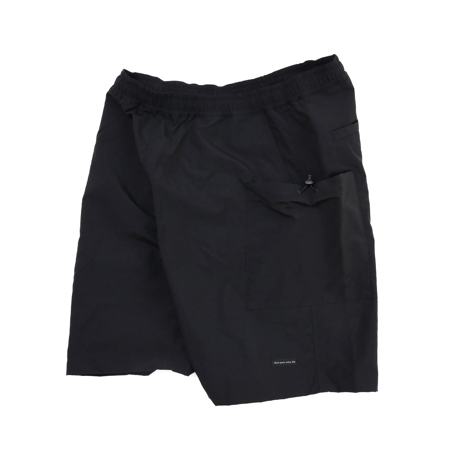 LIGHT NYLON RELAX TAC CARGO SHORTS - BLACK