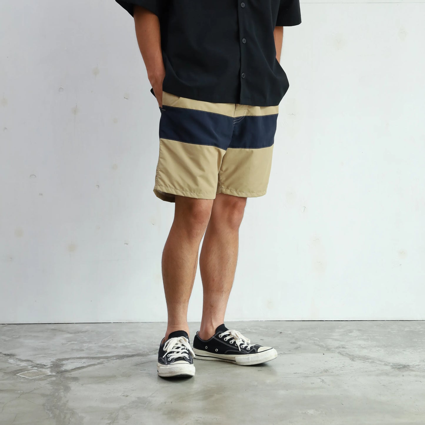COAST Ⅱ CENTER LINE - BEIGE×NAVY