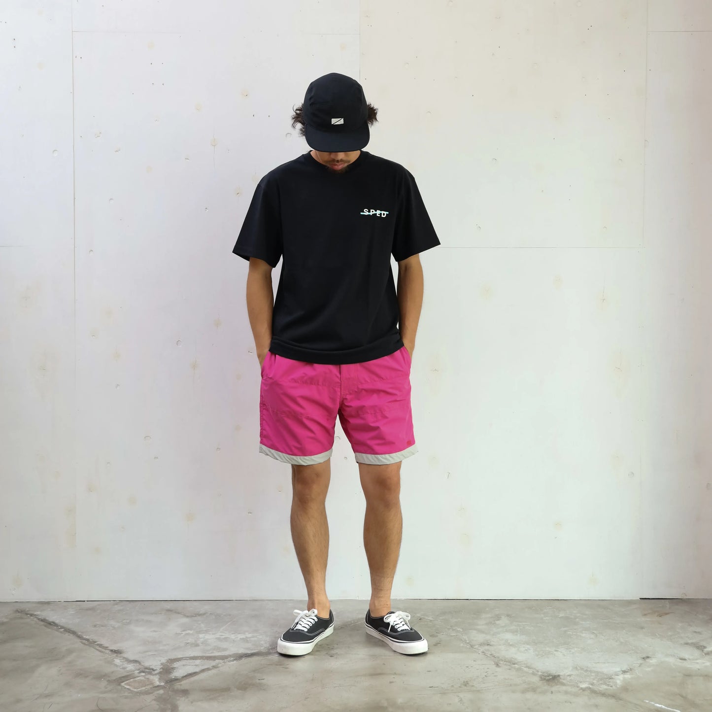 BOARD SHORTS 3LINE - LT PURPLE×GRAY