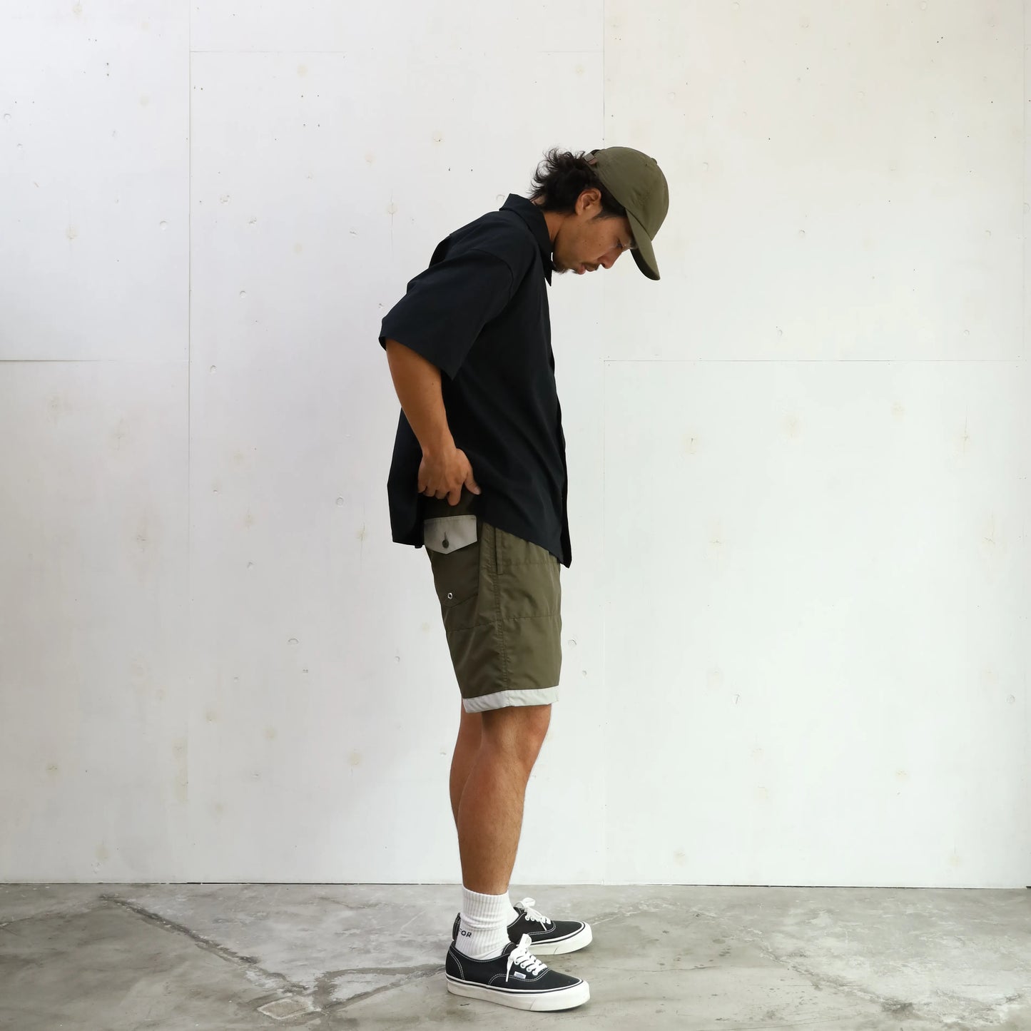 BOARD SHORTS 3LINE KHAKI×GRAY