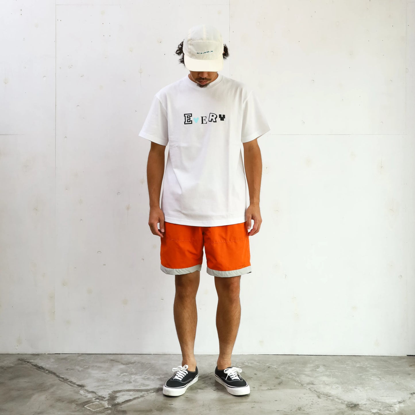 BOARD SHORTS 3LINE ORANGE×GRAY