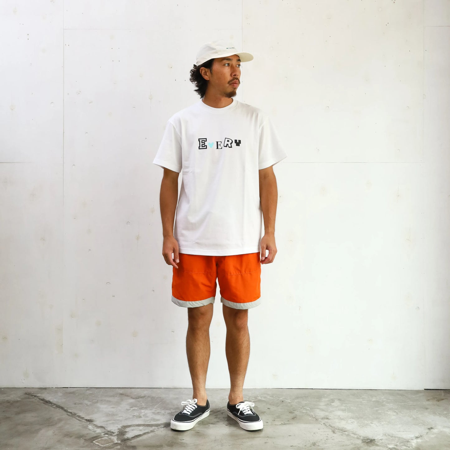 BOARD SHORTS 3LINE ORANGE×GRAY