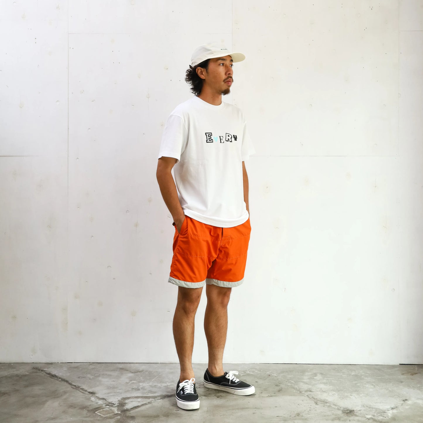 BOARD SHORTS 3LINE ORANGE×GRAY