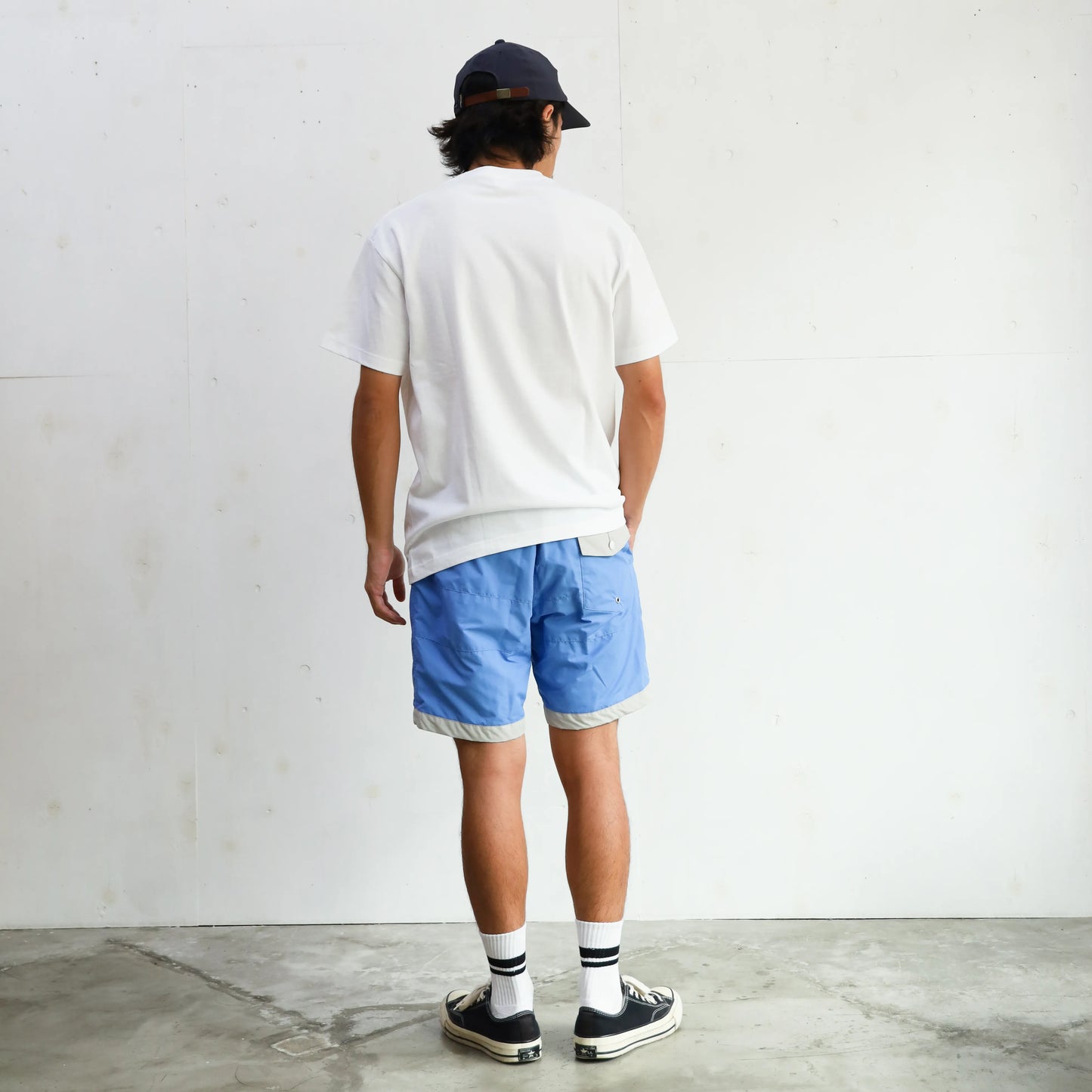BOARD SHORTS 3LINE - BLUE×GRAY