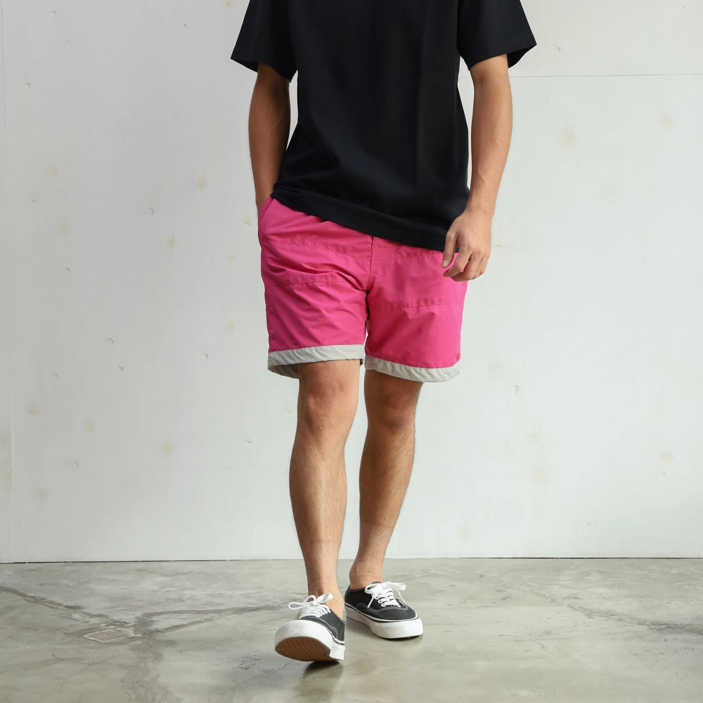 BOARD SHORTS 3LINE - LT PURPLE×GRAY