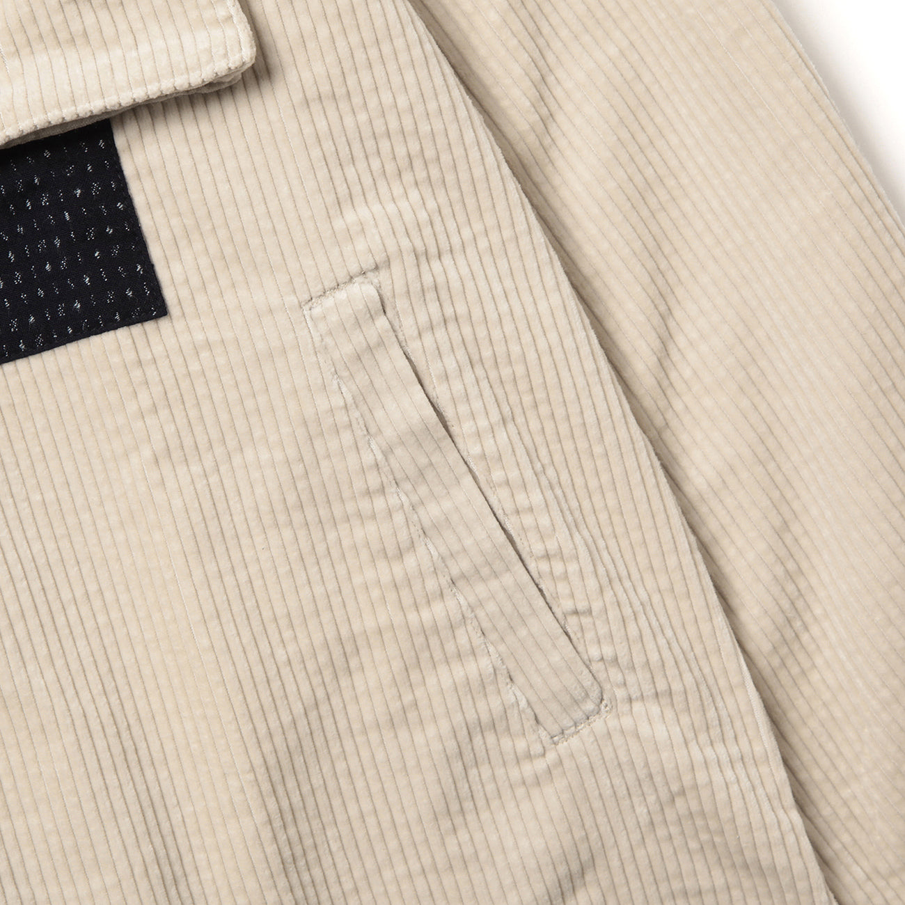 SD SHIRTS (CORDUROY×KURUME KASURI MIX) - BEIGE