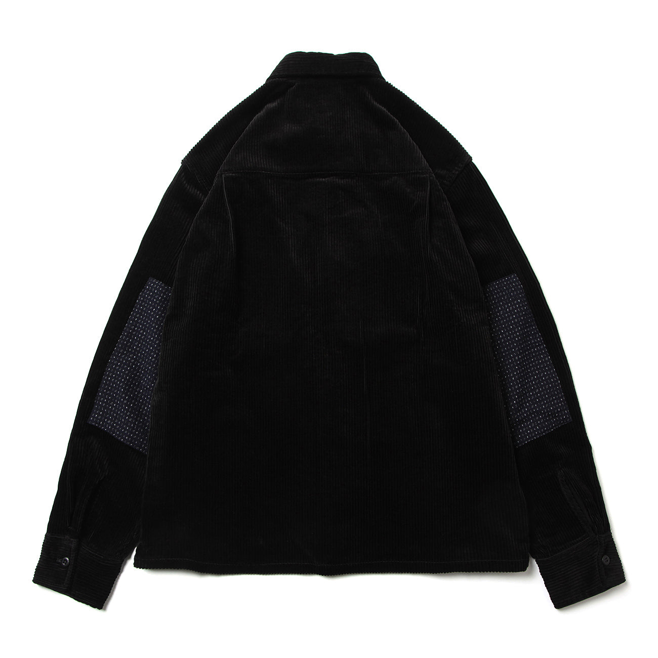 SD SHIRTS (CORDUROY×KURUME KASURI MIX) - BLACK