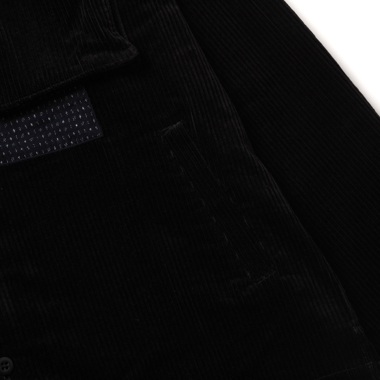 SD SHIRTS (CORDUROY×KURUME KASURI MIX) - BLACK