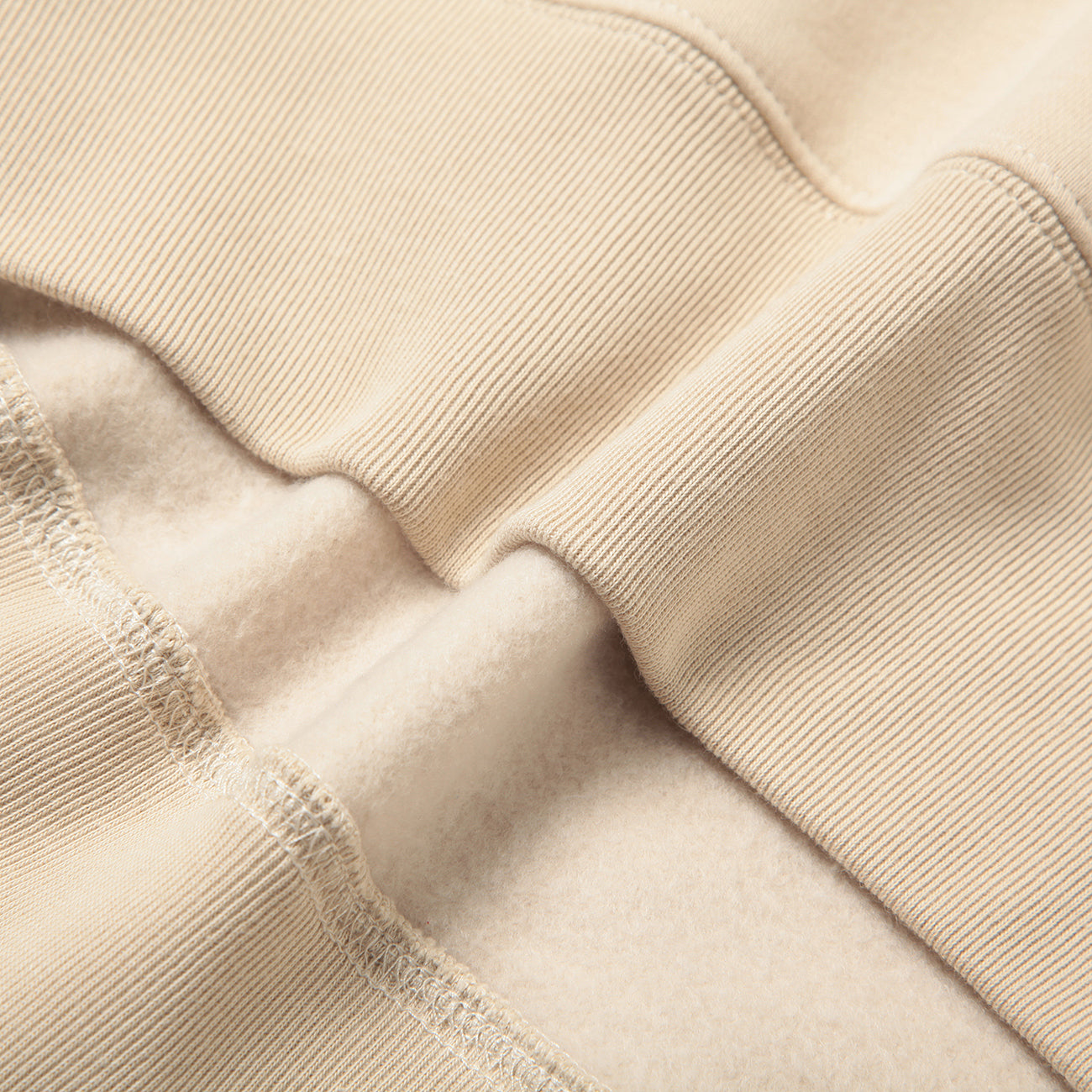 LOOSE SWEAT CREW W/PKT - BEIGE