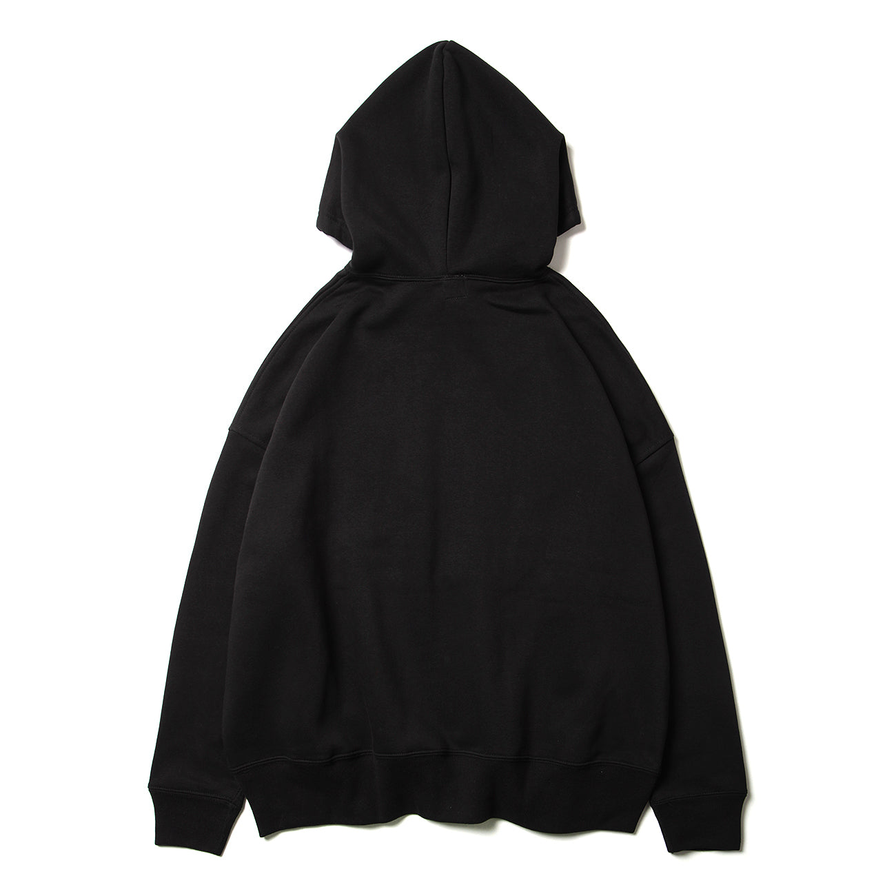 LOOSE SWEAT HOODIE W/PKT - BLACK