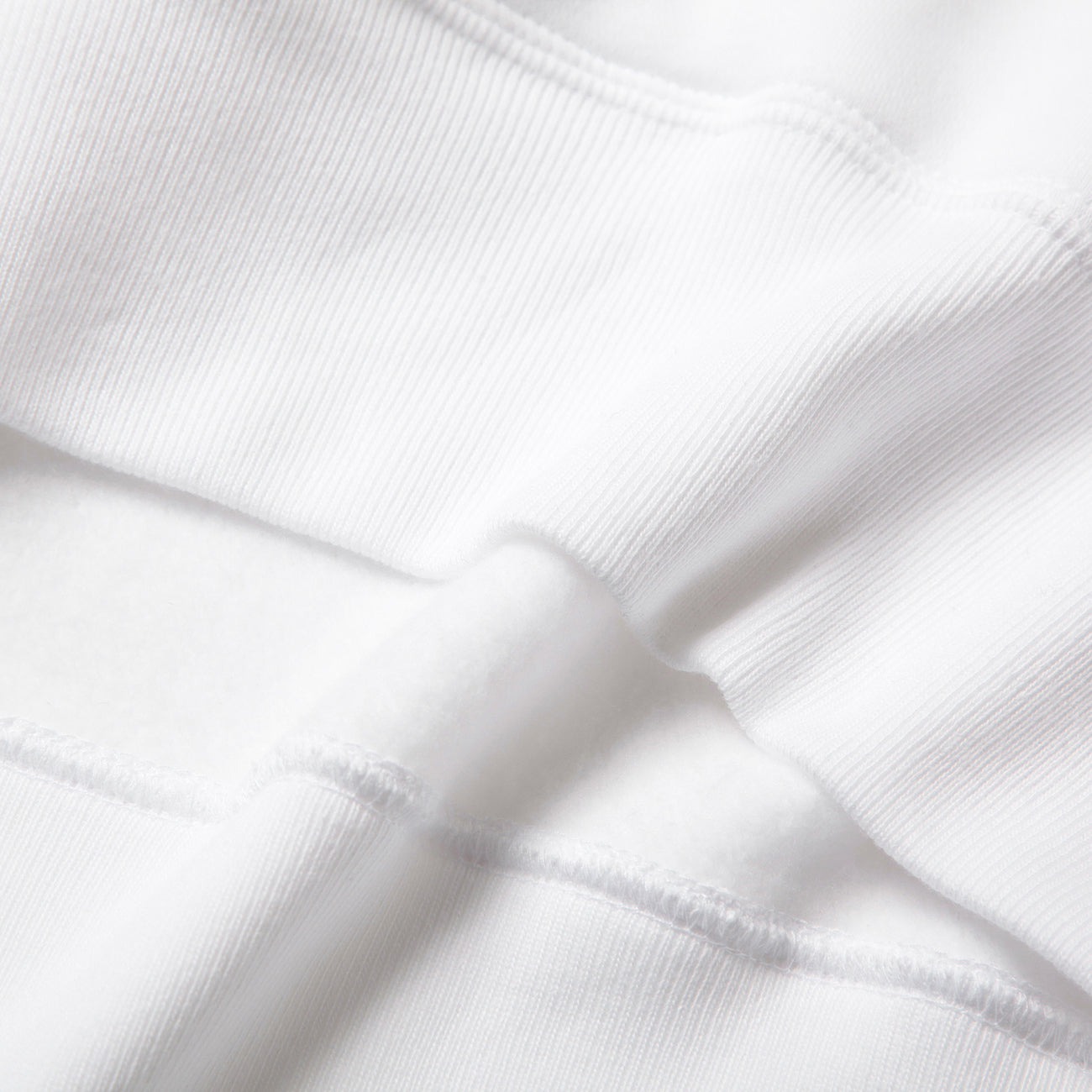 LOOSE SWEAT HOODIE W/PKT - WHITE