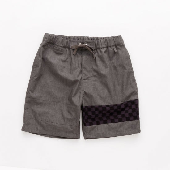 BOARD SHORTS 久留米絣 - CHACOAL / GRAY