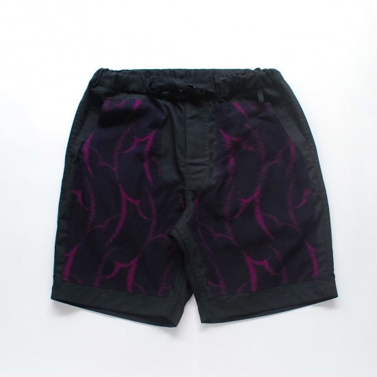 HANDS FREE 久留米絣 - BLACK / PURPLE 2