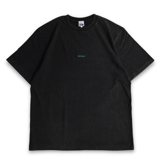 everyday EMBROIDERY TEE - BLACK