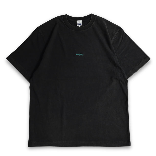 everyday EMBROIDERY TEE - BLACK