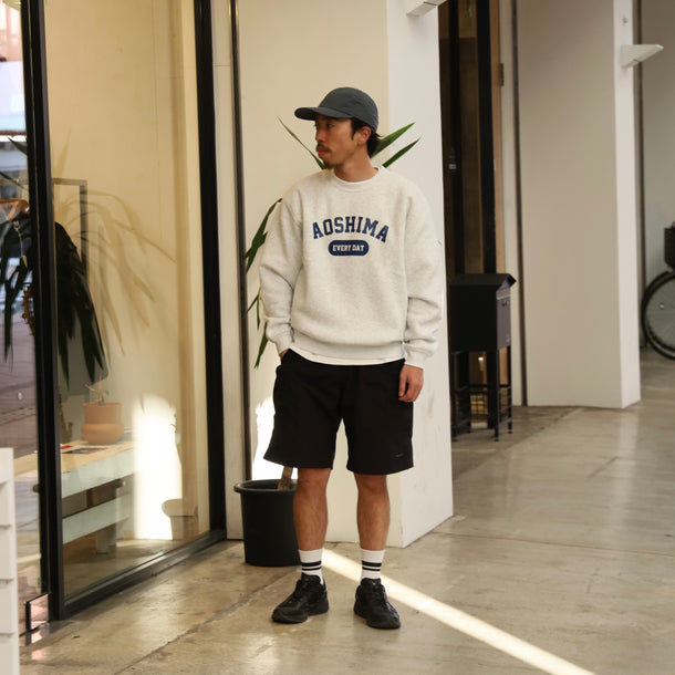 AOSHIMA EVERY DAY CREW SWEAT - ASH GRAY