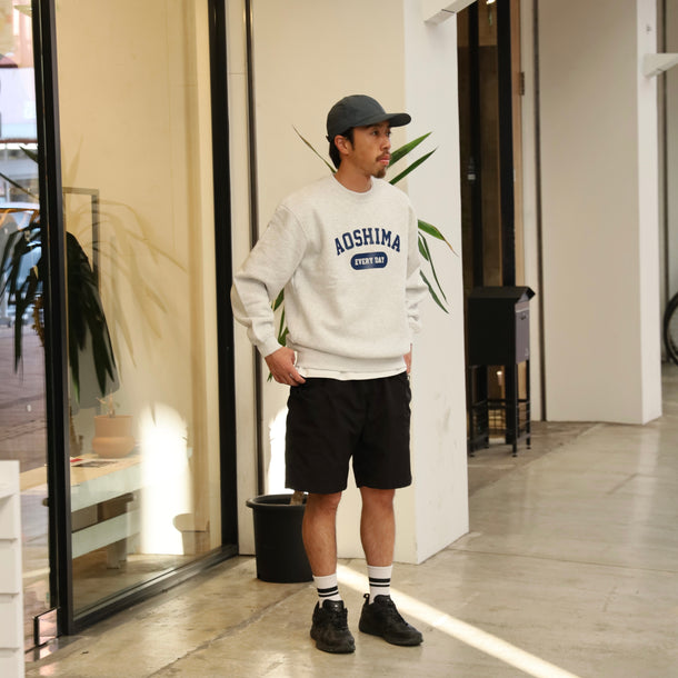 AOSHIMA EVERY DAY CREW SWEAT - ASH GRAY