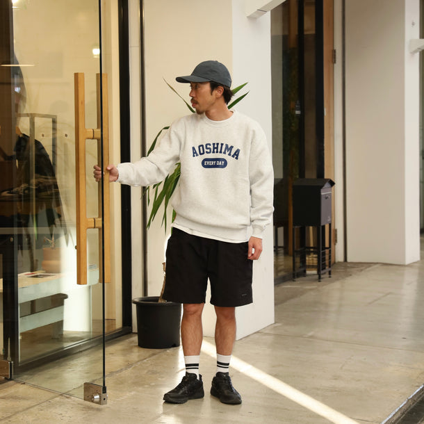 AOSHIMA EVERY DAY CREW SWEAT - ASH GRAY