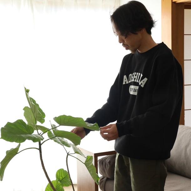 AOSHIMA EVERY DAY CREW SWEAT - BLACK