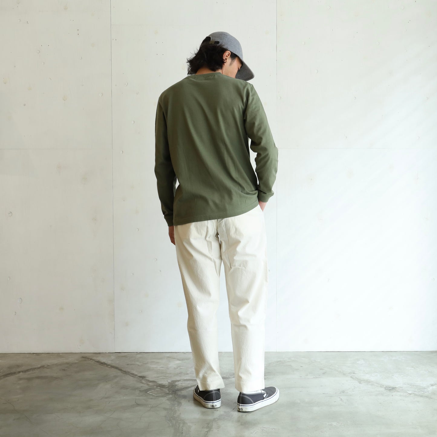 AOSHIMA EVERY DAY L/S T-SHIRTS - LT OLIVE