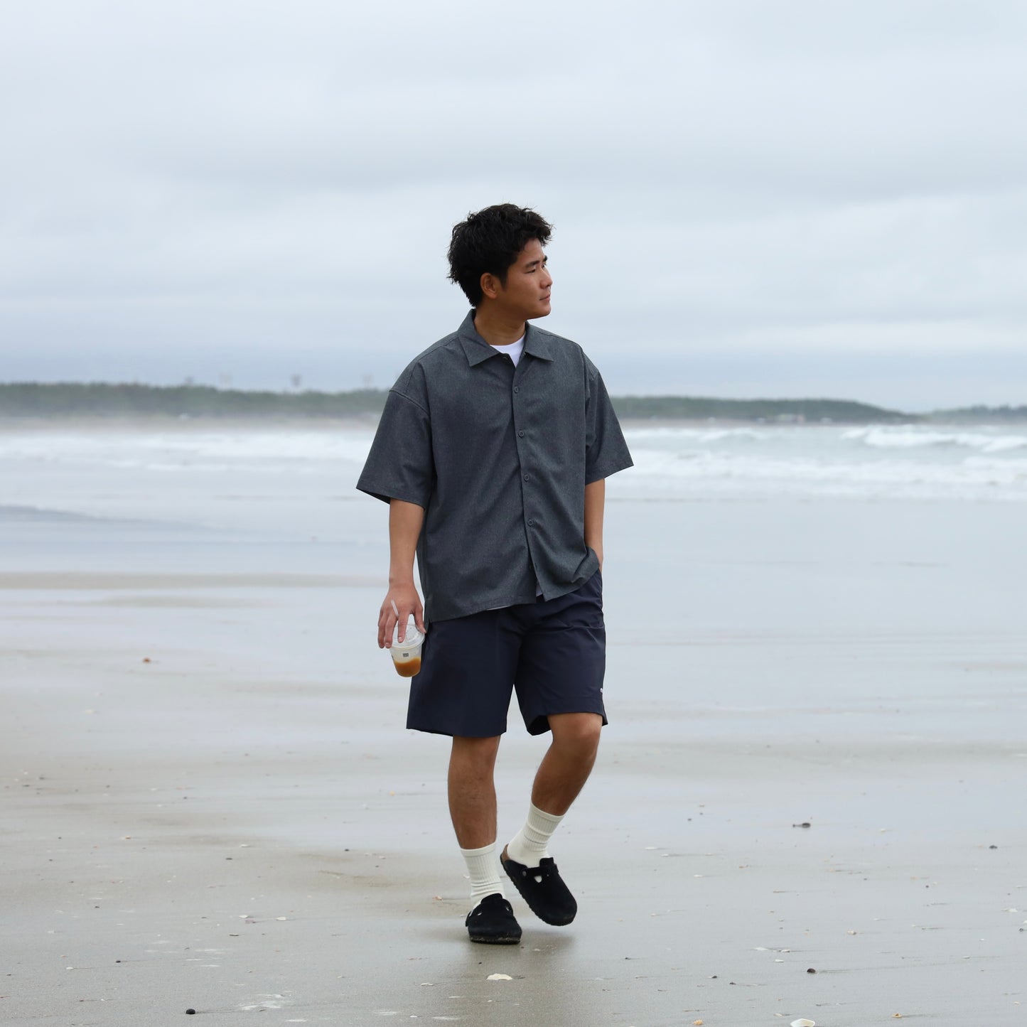 [Restock] STRETCH COOL AIR S/S SHIRTS - CHARCOAL