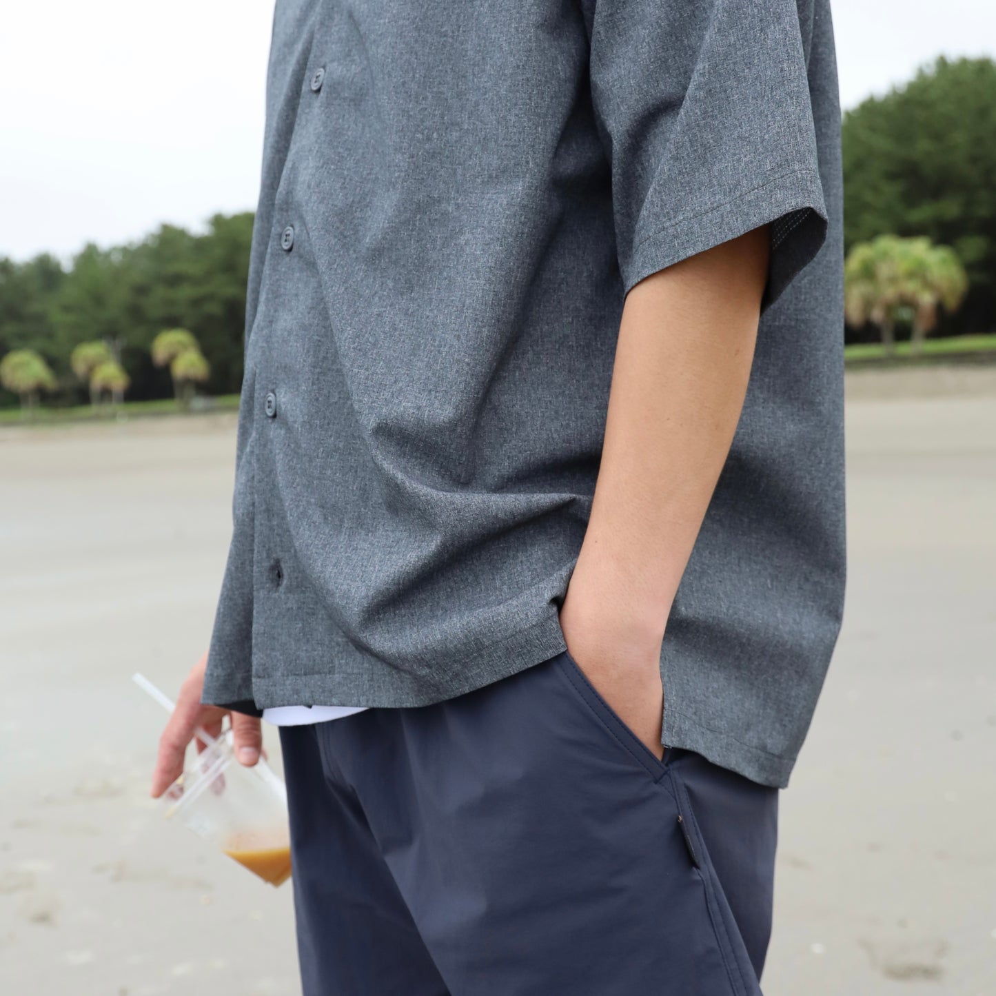 [Restock] STRETCH COOL AIR S/S SHIRTS - CHARCOAL