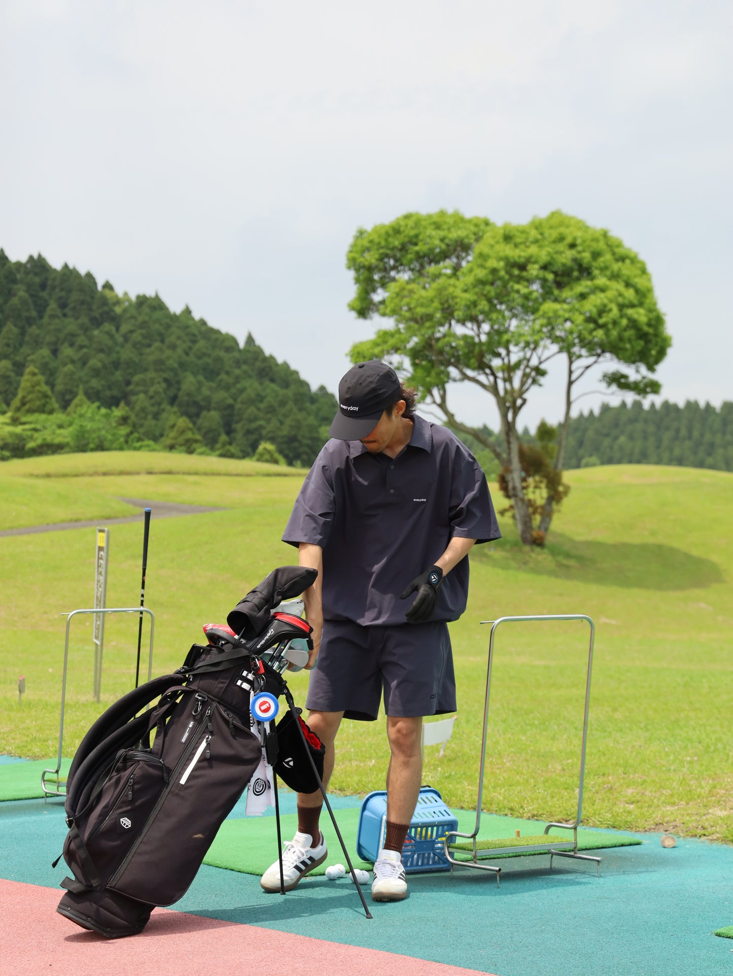 STRETCH COOL AIR S/S ACTIVE POLO - CHARCOAL