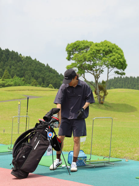 STRETCH COOL AIR S/S ACTIVE POLO - CHARCOAL