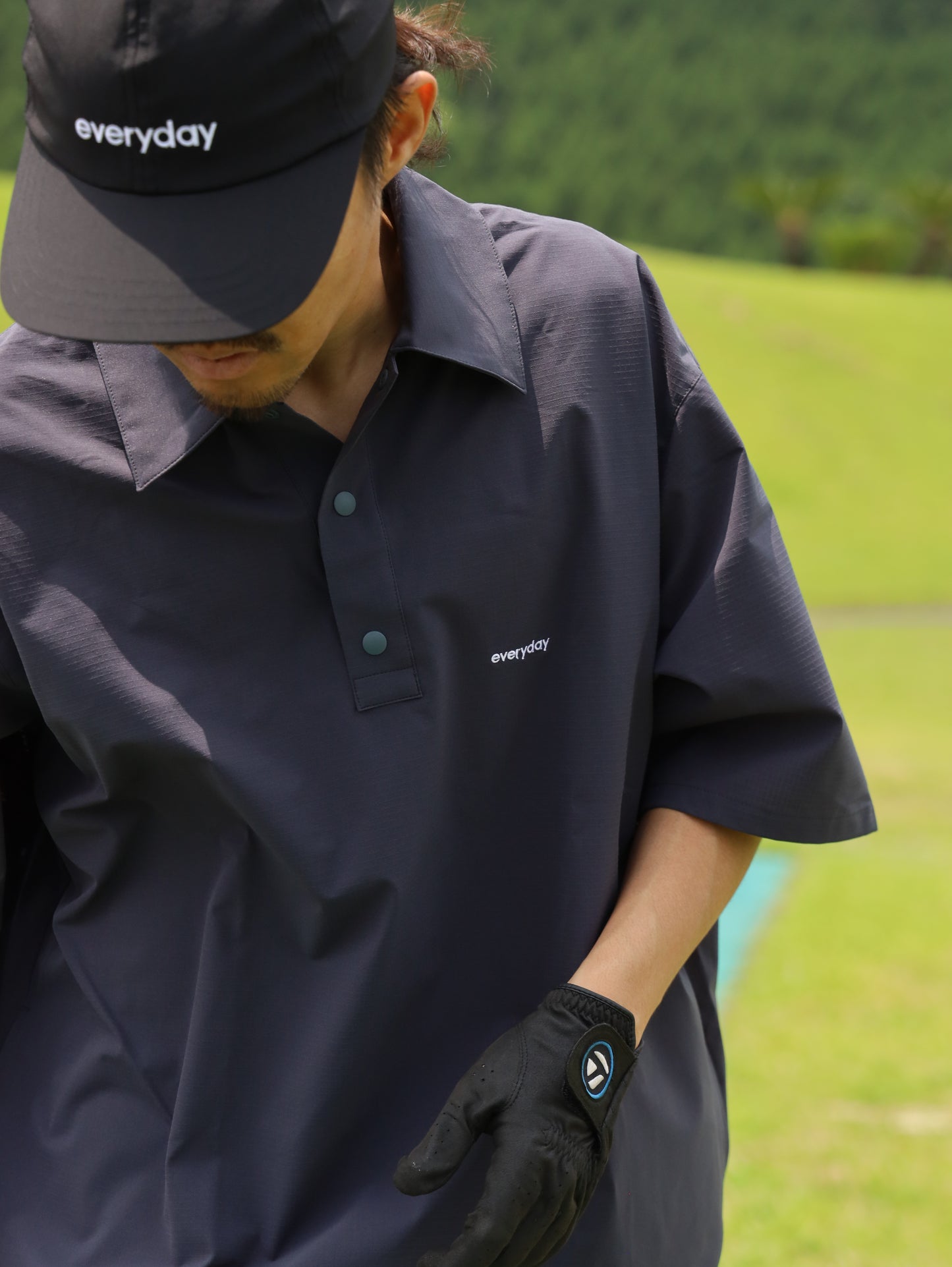 STRETCH COOL AIR S/S ACTIVE POLO - CHARCOAL
