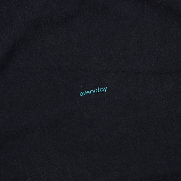 everyday EMBROIDERY TEE - BLACK