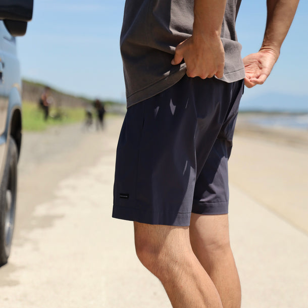 STRECH COOL AIR BASIC SHORTS - CHARCOAL