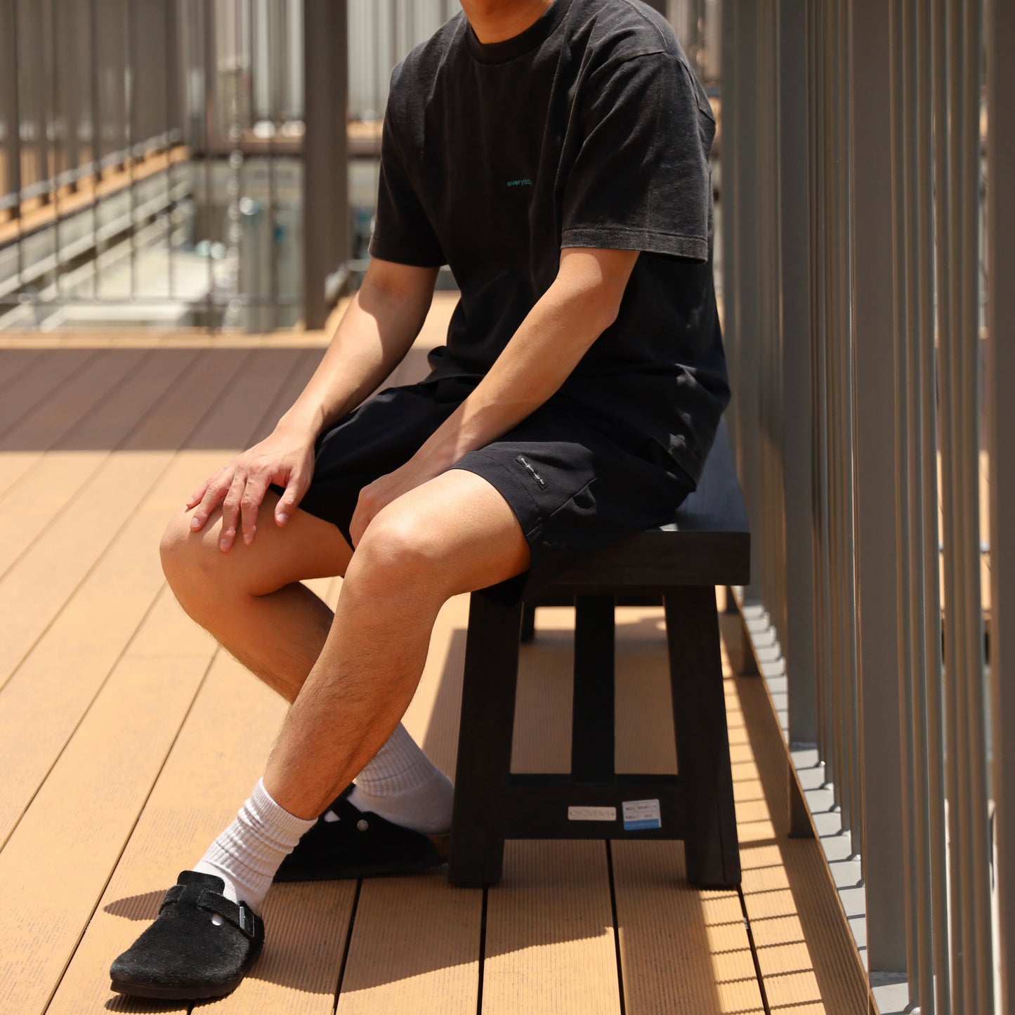 STRECH COOL AIR BASIC SHORTS - BLACK