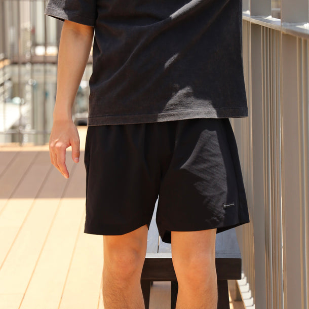 STRECH COOL AIR BASIC SHORTS - BLACK