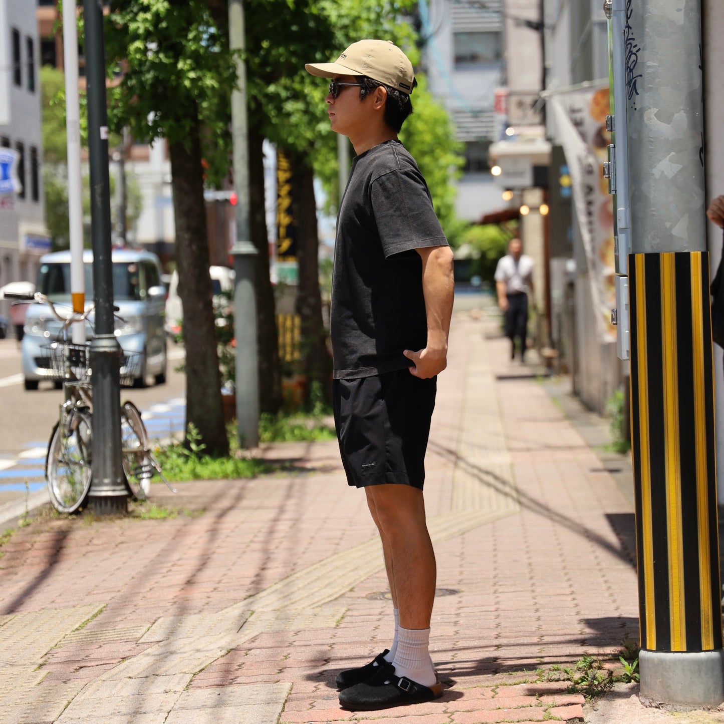 STRECH COOL AIR BASIC SHORTS - BLACK