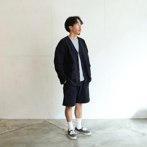 LOOSE CARDIGAN L/S W/PKT (THERMAL PRO) - BLACK