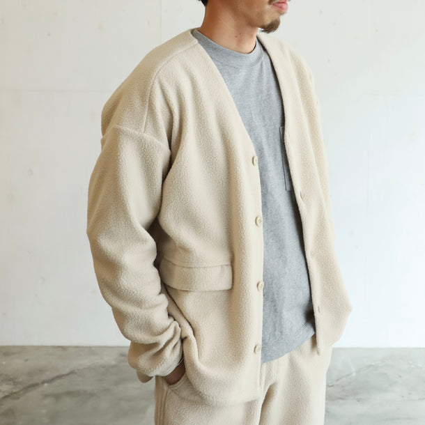 LOOSE CARDIGAN L/S W/PKT (THERMAL PRO) - NATURAL