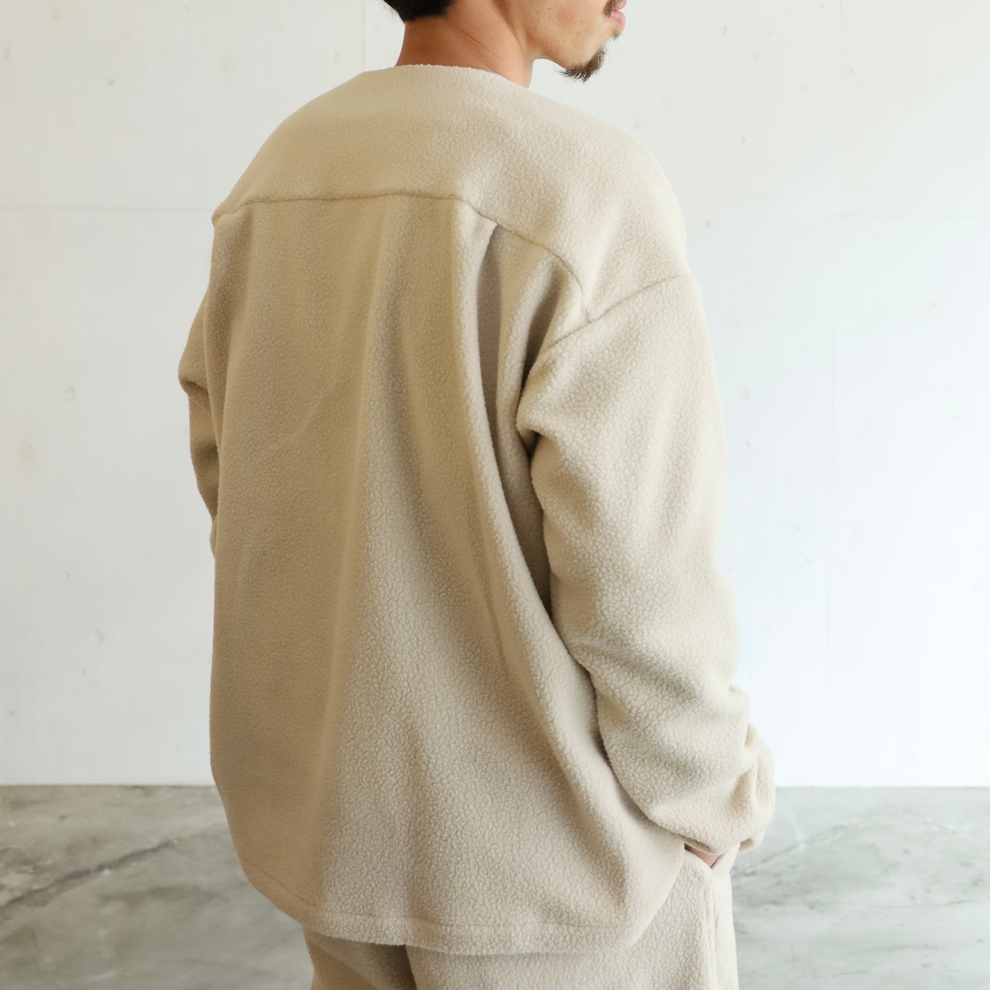 LOOSE CARDIGAN L/S W/PKT (THERMAL PRO) - NATURAL