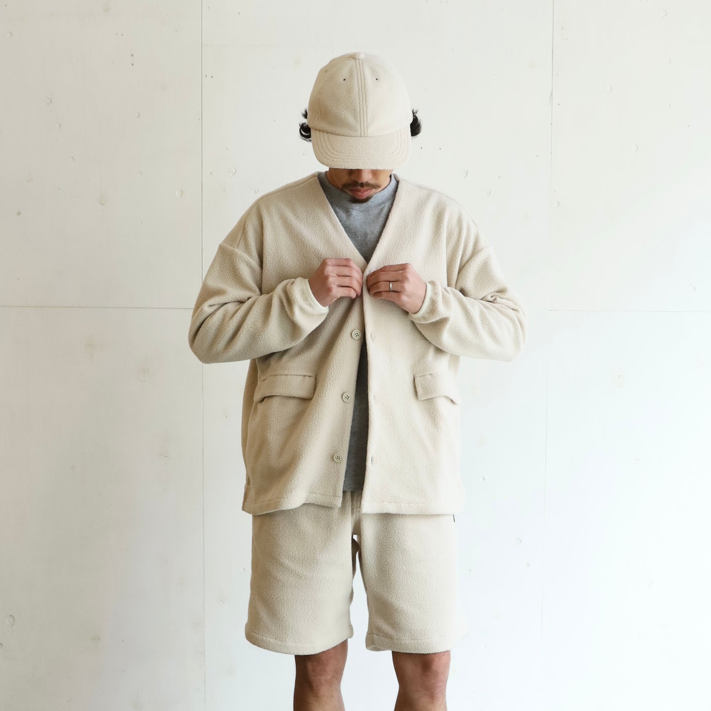 LOOSE CARDIGAN L/S W/PKT (THERMAL PRO) - NATURAL
