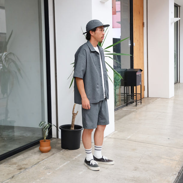 STRETCH COOL AIR S/S SHIRTS - CHARCOAL