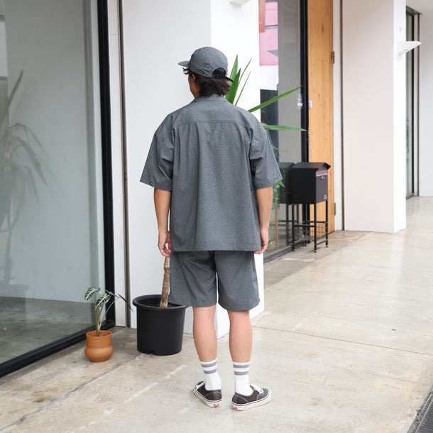 STRETCH COOL AIR S/S SHIRTS - CHARCOAL