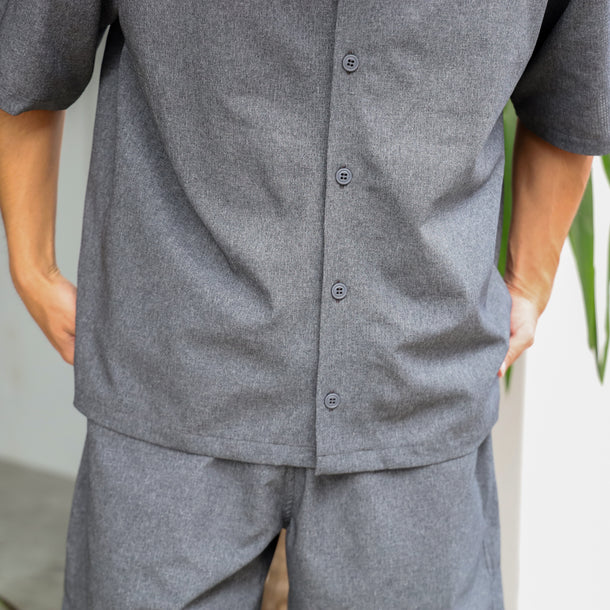 STRETCH COOL AIR S/S SHIRTS - CHARCOAL