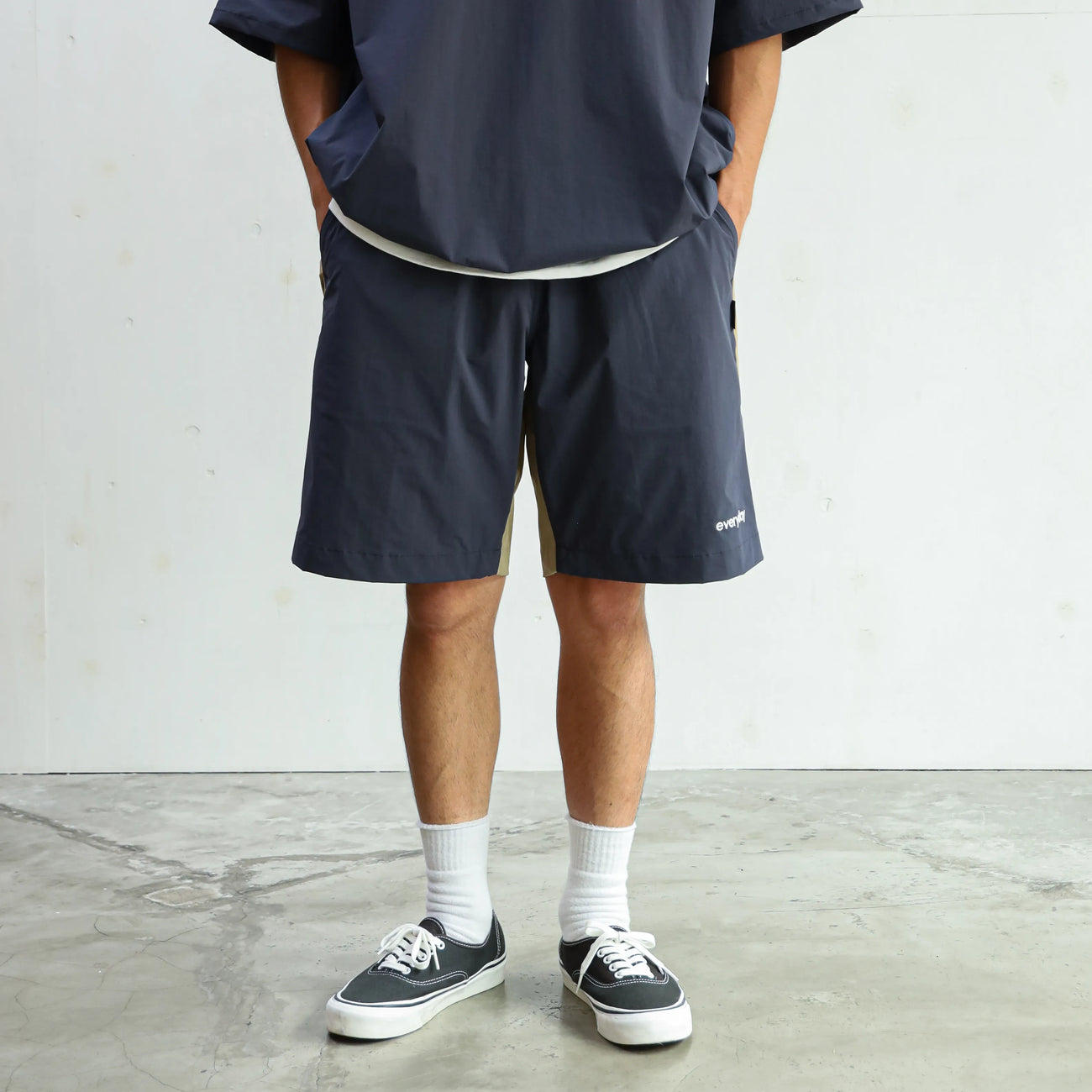 CORDURA 4WAY STRECH 2TONE RELAX TAC SHORTS - NAVY×BEIGE