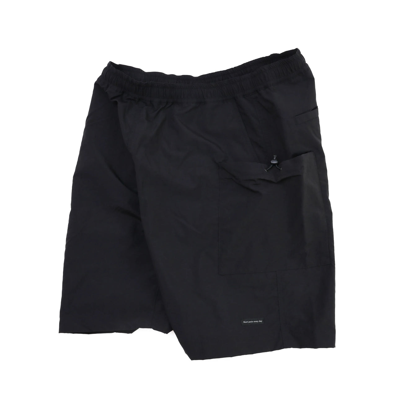 LIGHT NYLON RELAX TAC CARGO SHORTS - BLACK