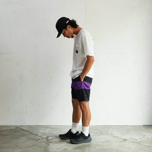COAST Ⅱ CENTER LINE - BLACK×PURPLE | Short pants every day