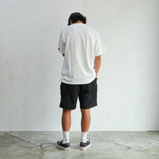 LIGHT NYLON RELAX TAC CARGO SHORTS - BLACK